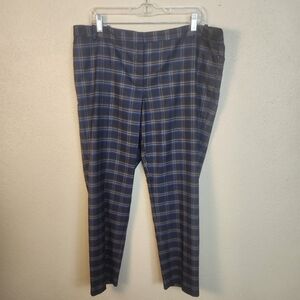 Liz Claiborne Blue and Brown Plaid Pants 16 (5317)